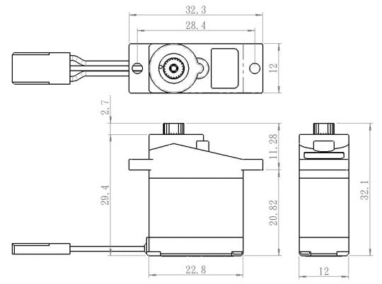 SH-0254 Plus Servo 3,9Kg 0,13s Alu Micro