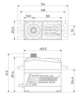 SH-1290MG Plus Servo 5Kg 0,05s Alu Coreless Metal Gear