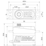 SV-1250MG Plus Servo 8,0Kg 0,095s HV Alu Coreless Metal Gear Mini