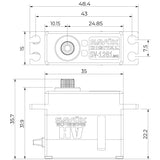 SV-1261MG Servo 20Kg 0,095s HV Alu Coreless Metal Gear Mini