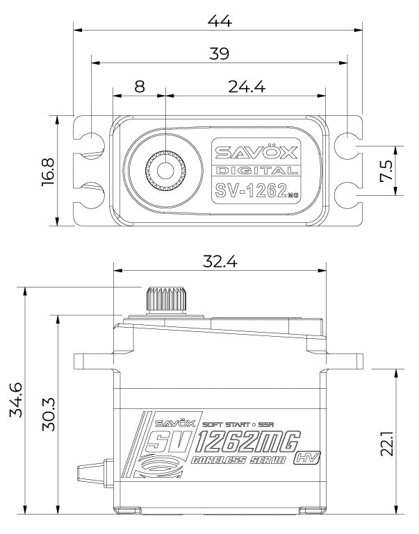 SV-1262MG Servo 7Kg 0.095s Metal Gear Mini