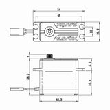 SV-1280SG Servo 50kg 0.14s HV Alu Coreless Steel Gears