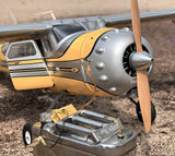 Cessna 195 229cm 35-50cc Gas ARF Yellow/Silver