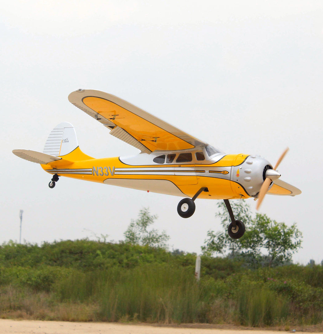 Cessna 195 229cm 35-50cc Gas ARF Yellow/Silver