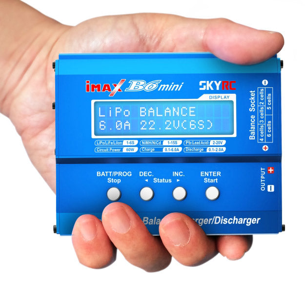 SkyRC B6 Mini Charger 60W 6A 1-6S 12VDC