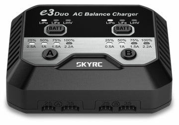 SkyRC e3 Duo Charger 2-3s LiPo/LiFe/LiHV 240VAC*