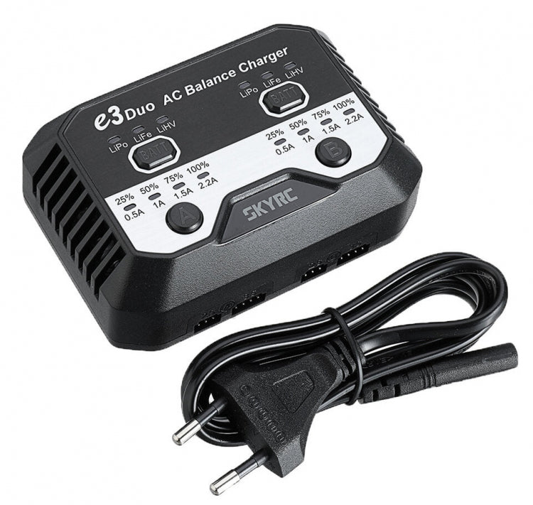 SkyRC e3 Duo Charger 2-3s LiPo/LiFe/LiHV 240VAC*