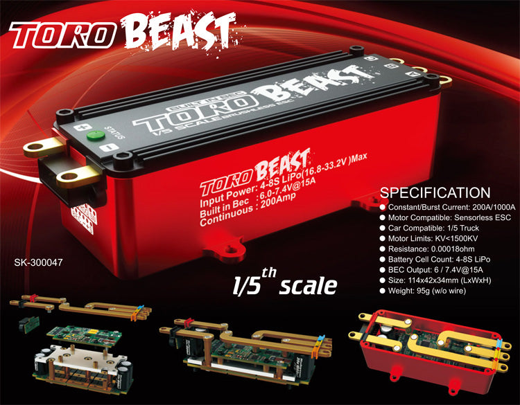 Toro Beast 200A 1/5 ESC*