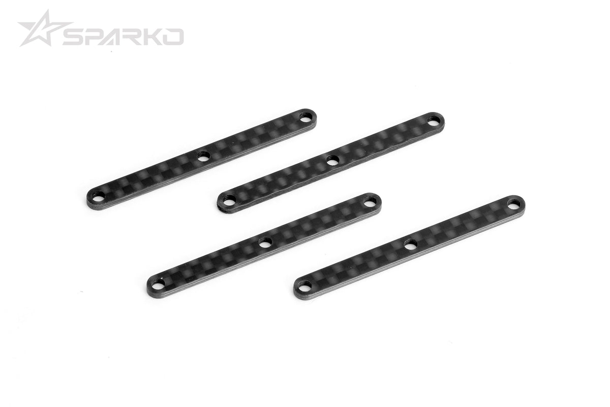 SPARKO SPKF83002-20OP - Sparko F8 Carbon Fiber Front Upper Arm Inserts R=L 2.0mm 4pcs