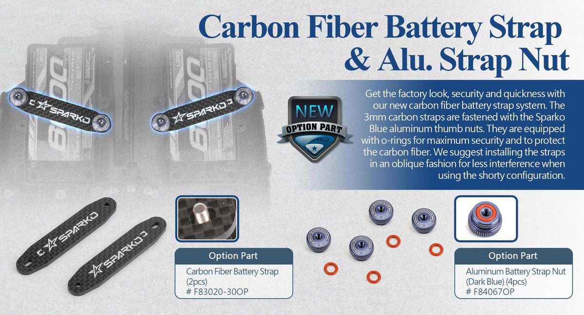 SPARKO SPKF83020-30OP - Sparko F8 Carbon Battery Strap