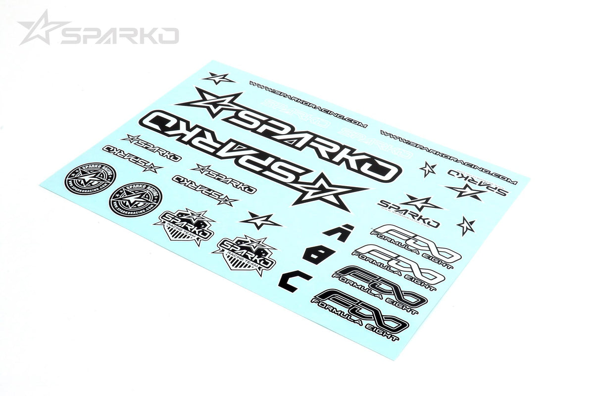 SPARKO SPKF89004-BK - Sparko F8 Body Sticker-Black and White