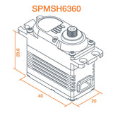 H6360 Mid Torque Ultra Speed Heli Tail HV Servo