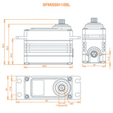 S9110BL 1/5 Speed Metal Servo