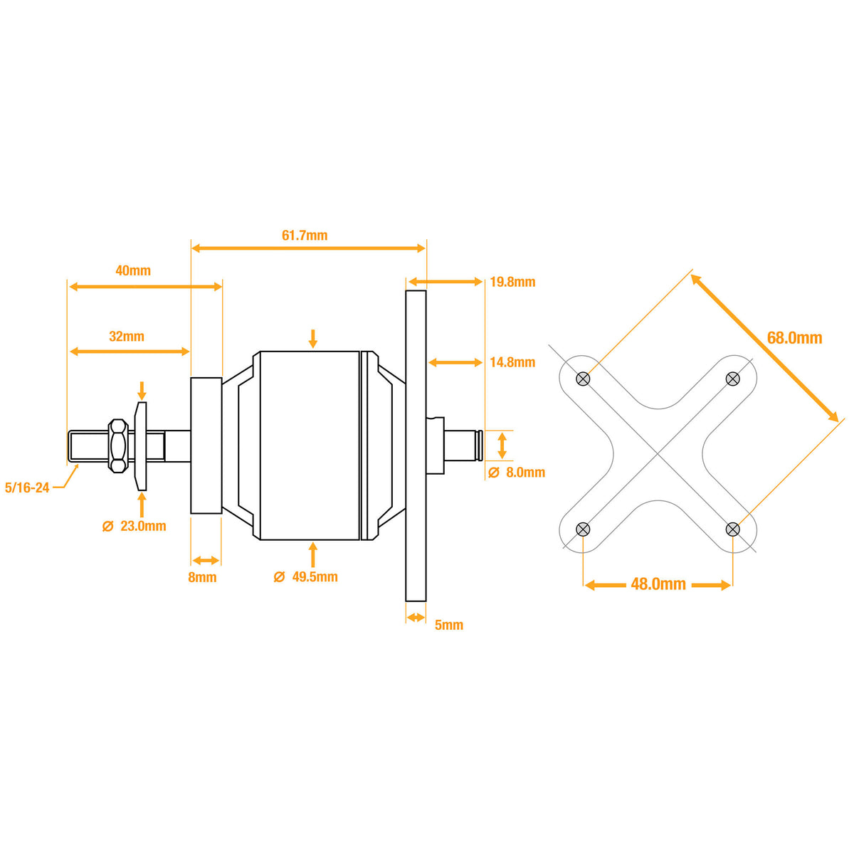 Avian 5055-500Kv Brushless Outrunner Motor