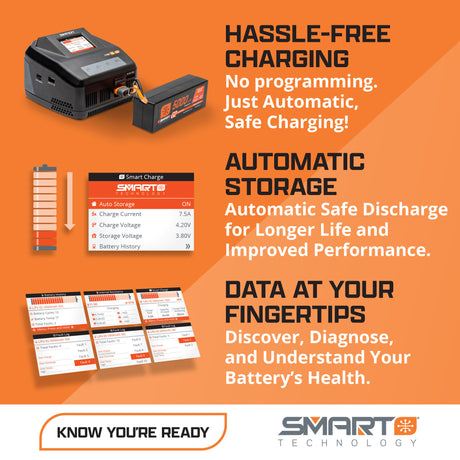Smart Powerstage 4S Air Bundle: (2) G2 2200mAh 4S 50C LiPo IC3 & S250 Charger
