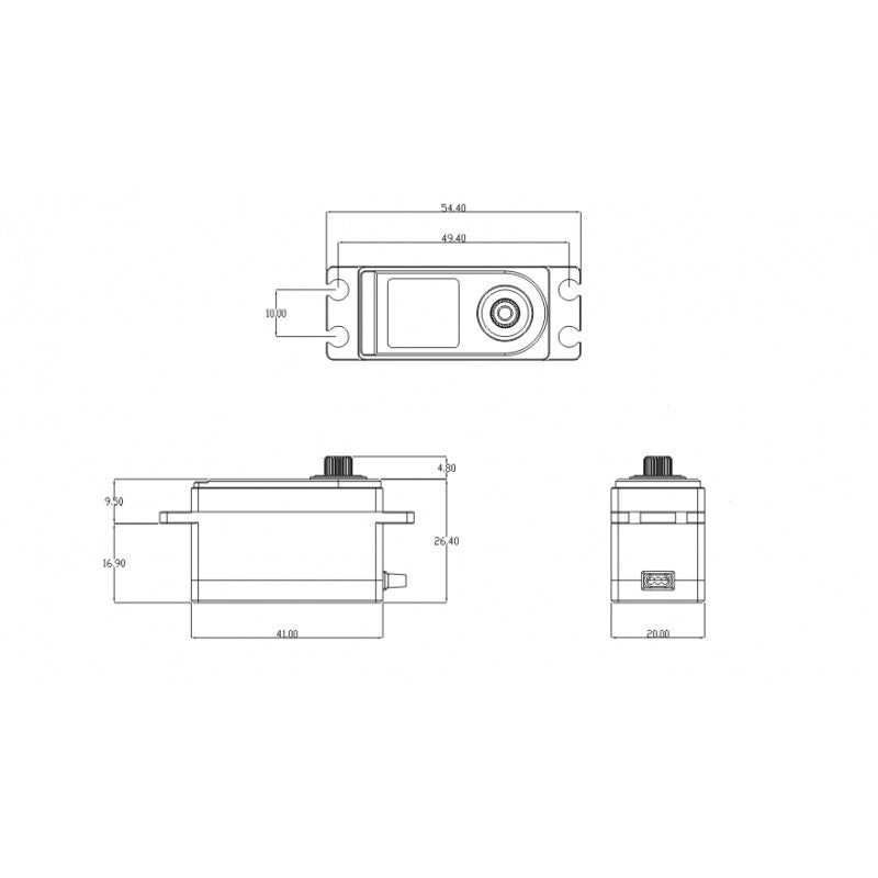 Servo CH6012 Low Profile Coreless HV 12.0kg/0.06sec @7.4V