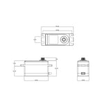 Servo CH6012 Low Profile Coreless HV 12.0kg/0.06sec @7.4V