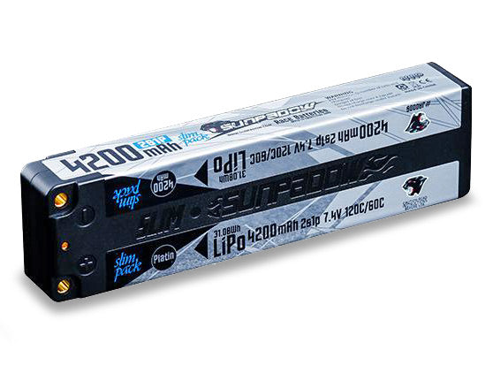 Li-Po Battery 2S 7,4V 4200mAh 120C Slim Stick Platin*