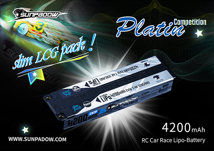 Li-Po Battery 2S 7,4V 4200mAh 120C Slim Stick Platin*