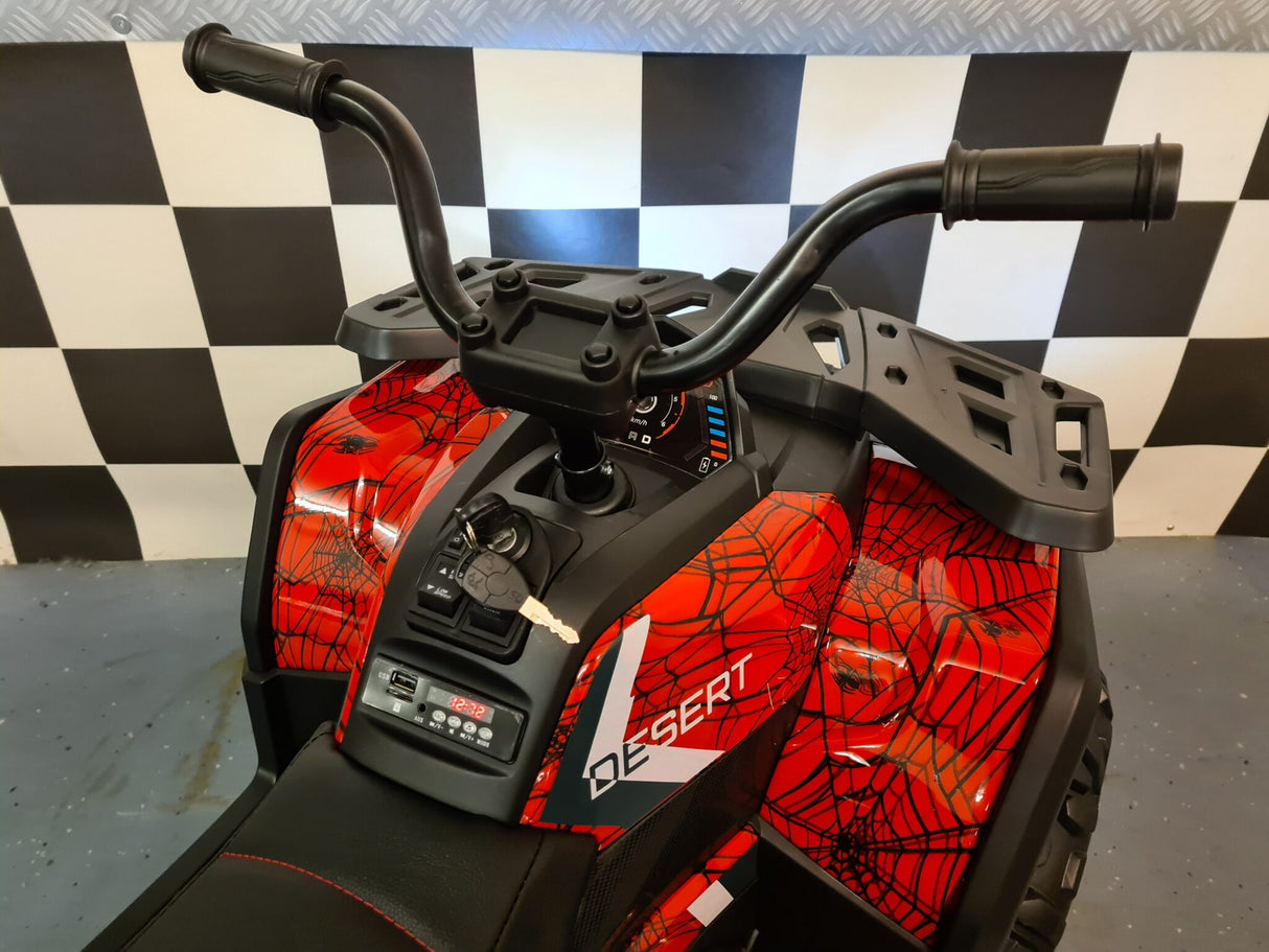 Batteri børnequad Spider 12 volt rød