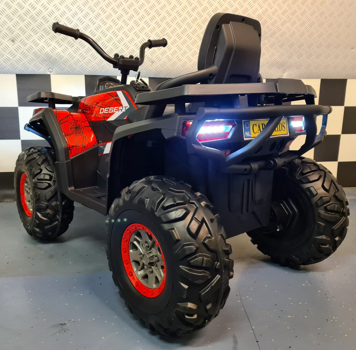 Batteri børnequad Spider 12 volt rød