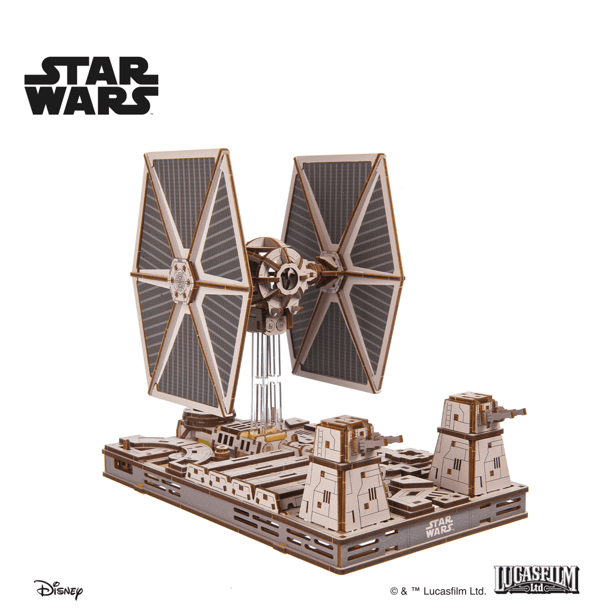 UGEARS Star Wars TIE Fighter – 3D træbyggesæt med motor (400 dele)