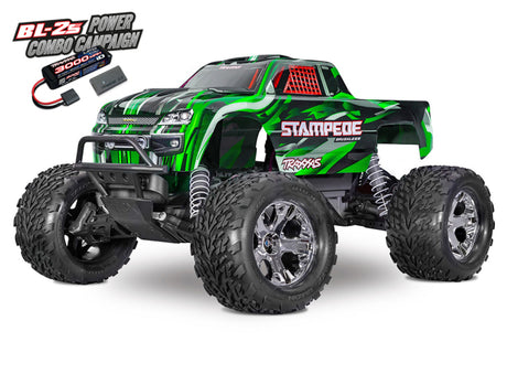 Traxxas 36354-4 Stampede 2WD 1/10 RTR TQ BL-2s HD Grøn