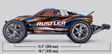 Traxxas Rustler 2WD BL-2s EHD - FREE COMBO DEAL - LIPO 2s & Charger