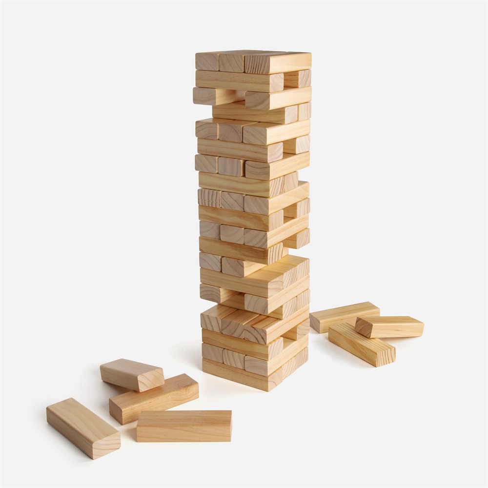 Stanlord Tumble Tower Pro XL – Stort Jenga-spel i furu