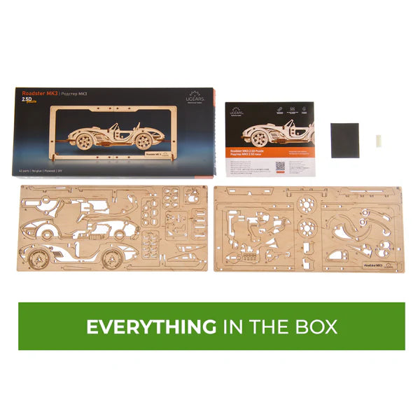 Ugears Roadster MK3 2.5D Puzzle