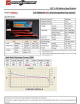 Li-Po Battery 2S 7,4V 4000mAh 40C Multi-connector