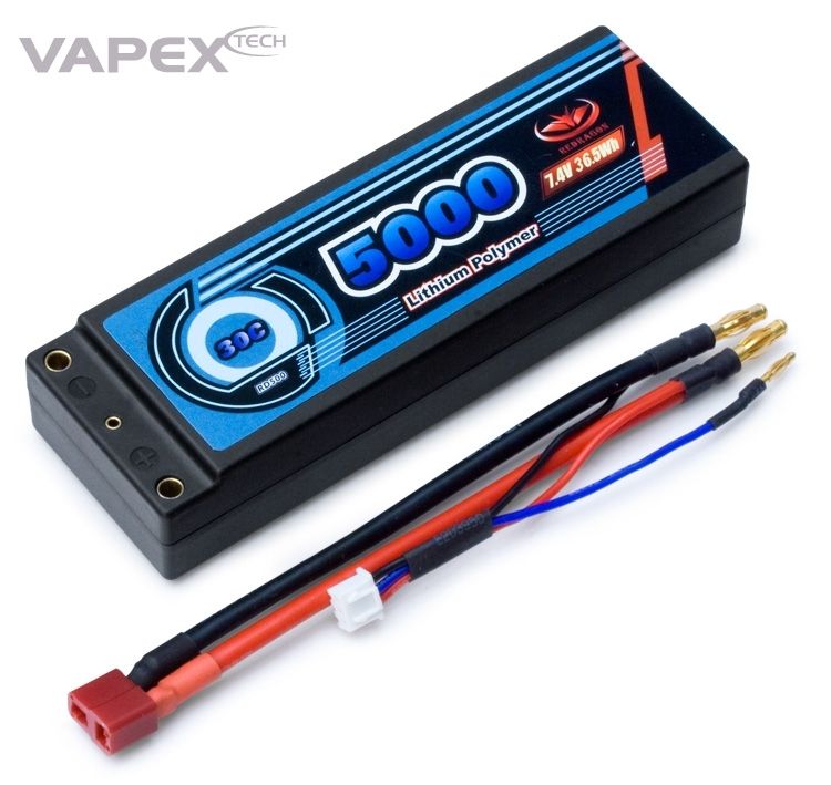 Li-Po Battery 2S 7,4V 5000mAh 30C Hard T-connector*