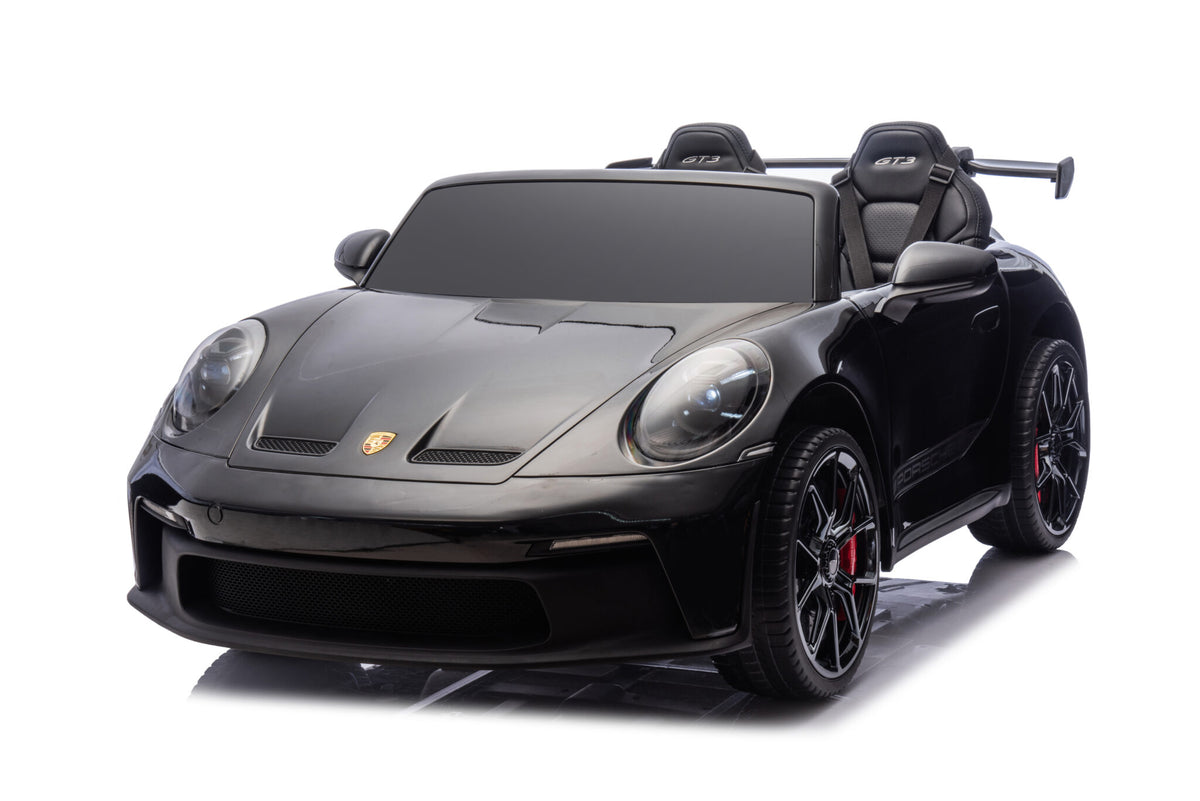 Porsche 911 GT3 24V elbil för barn – 2 personer, metallic svart