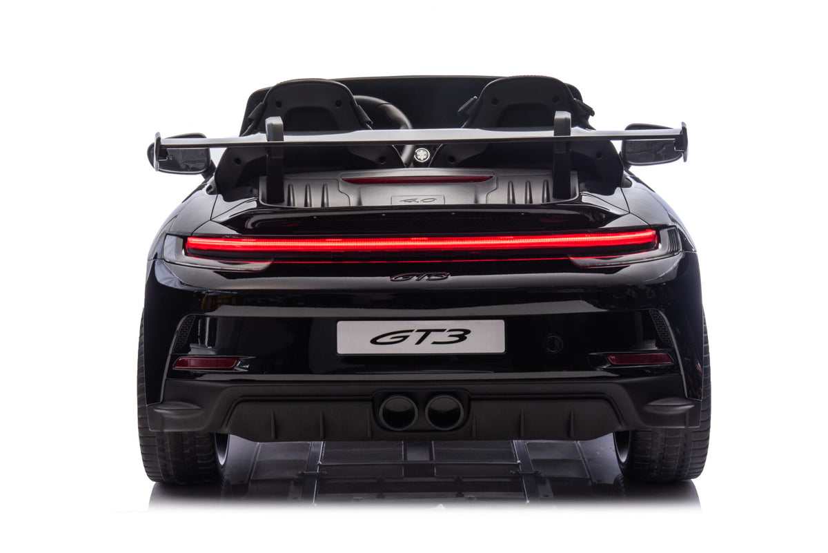 Porsche 911 GT3 24V elbil för barn – 2 personer, metallic svart