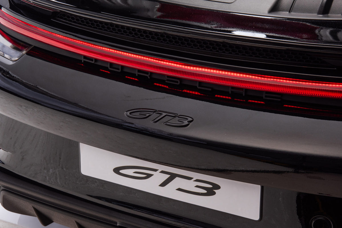 Porsche 911 GT3 24V elbil för barn – 2 personer, metallic svart