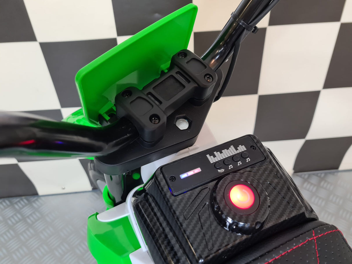 Børnecrossmotorcykel 12 volt grøn