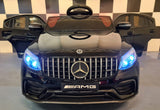 Mercedes-Benz GLC 63 AMG 12V elbil för barn – 1 person, metallic svart