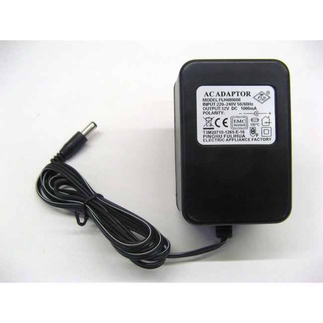 Oplader 12 volt 1000ma med rundstik