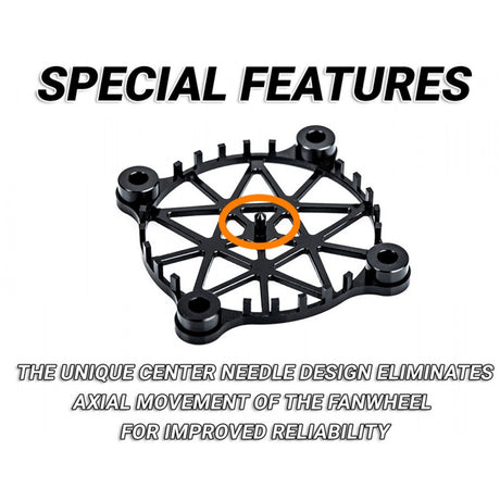 Aluminium safety mesh V2 for 40mm fan - black