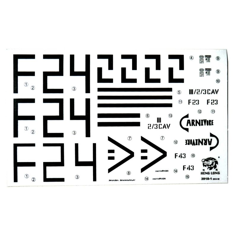 Decals M1A2 Abrams