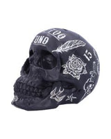Aqua Blue Traditional, Tribal Tattoo Fund Skull
