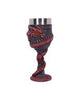 Black Chinese Dragon Coil Goblet Wine Glass