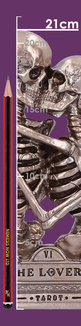 The Lovers Bronze Gothic Skeleton Ornament 20.5cm