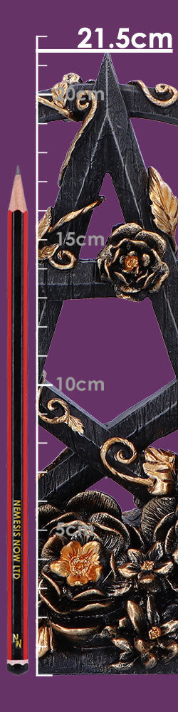 Dark Floral Decorative Pentagram Ornament