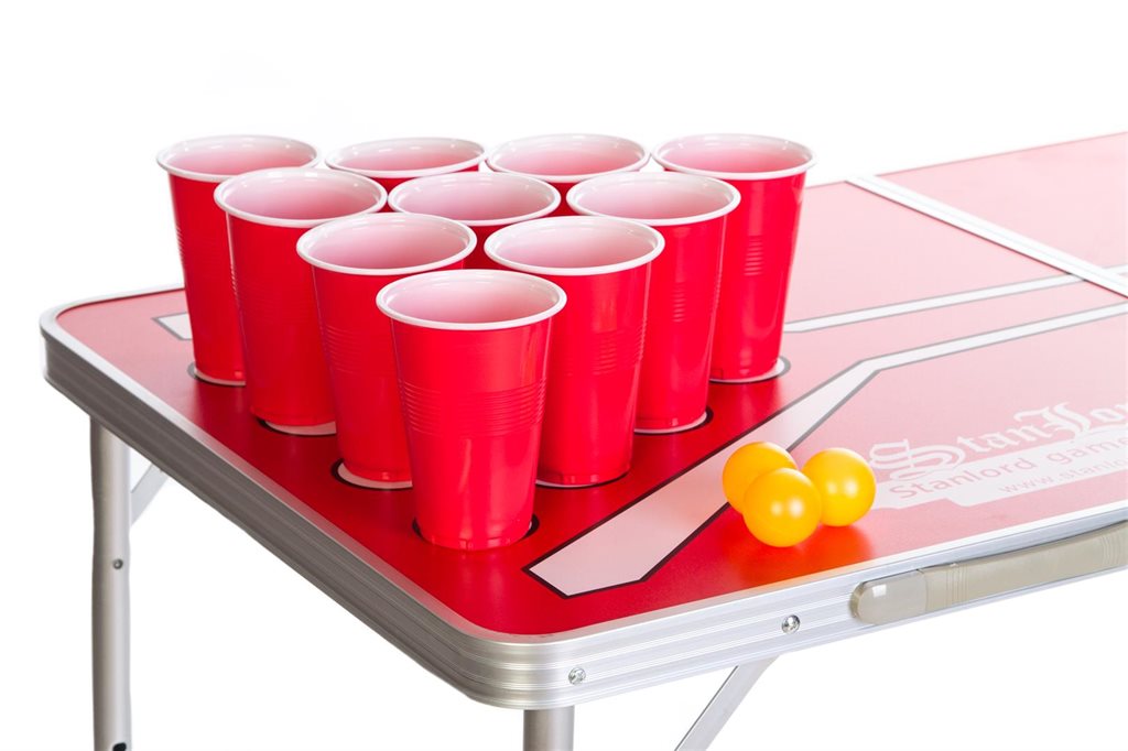 Stanlord Beer Pong Bord Hopfällbart - Officiell Storlek