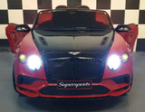 Batteri børnebil Bentley Continental 1,5-personers sort-rød