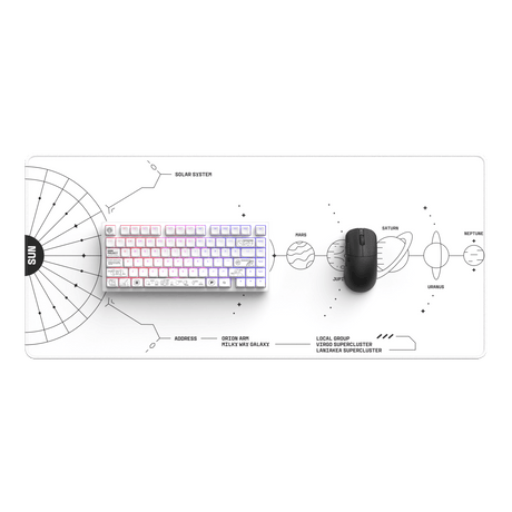 Dark Project Gaming Mousepad, Terra Nova White, XL