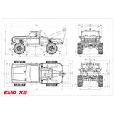 Crawling kit - EMOX3 1/8 ARTR kit (Deep Grey)