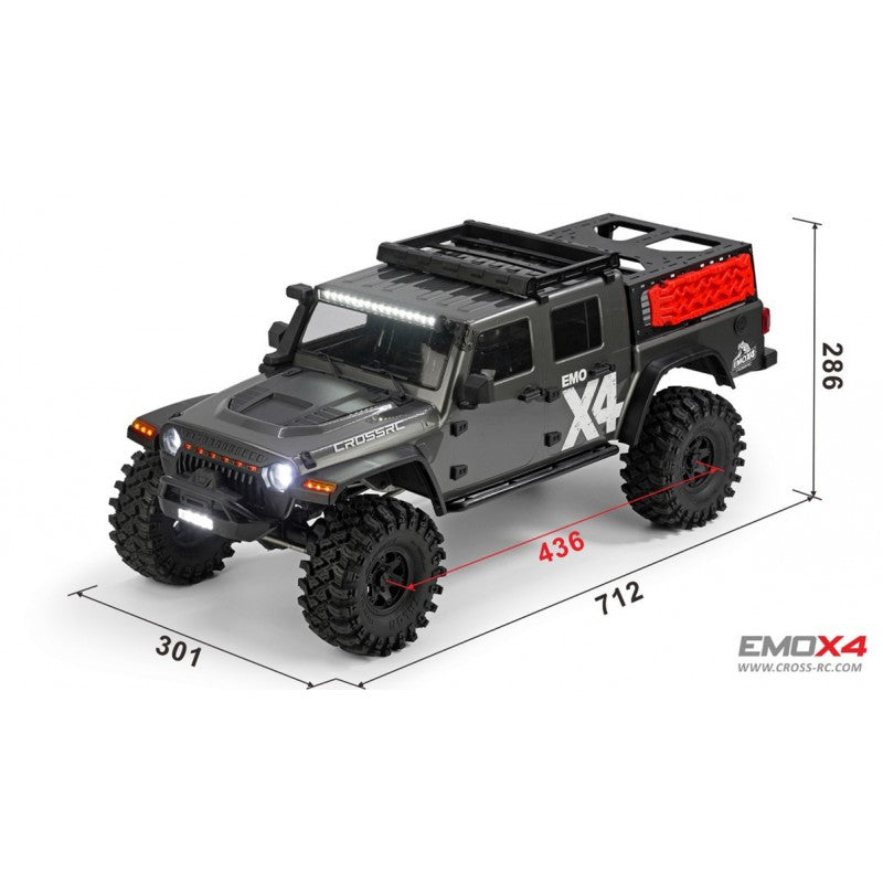 Crawling kit - EMOX4 1/8 RTR 775 Brushed kit (Grey)