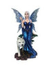 Free Spirit Figurine Fairy and White Winter Wolf Ornament